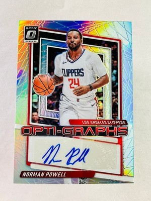 2023-24 Donruss Optic Opti-Graphs Norman Powell Auto LA Clippers Silver