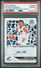 2024 PANINI MOSAIC AUTOS MOSAIC WHITE #AMKEY KEYONTE GEORGE 5/25 PSA 10
