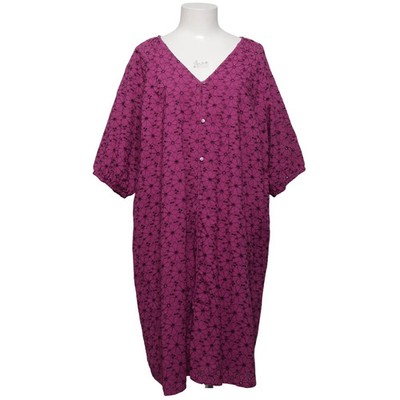 Zizzi, Kleid, Größe: L, Lila, Baumwolle/Polyester/Viskose, Blumen, Damen #Lcv