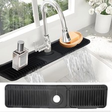 Silicone Faucet Mat Sink Splash Guard Slip Drain Pad Tray for Kitchen Bathroom