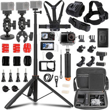 Accessories Kit for DJI Osmo Action 5Pro/4/3,Carrying Case with Belt 135Cm Selfi