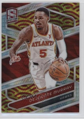 2023 Panini Spectra International Red & Yellow Prizm 28/49 Dejounte Murray 5h8