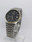 Vintage Seiko SQ Quartz 8122-8000 Men's Watch - Two Tone Black Dial - New...