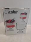 HTF New Anchor Hocking 10oz Mini Trifle Dessert Sherbet Footed Bowl Set of 4 NOS