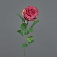 Artplants Kunstblume Rose Pezos, Burgunderrot, 60Cm, Ø10Cm