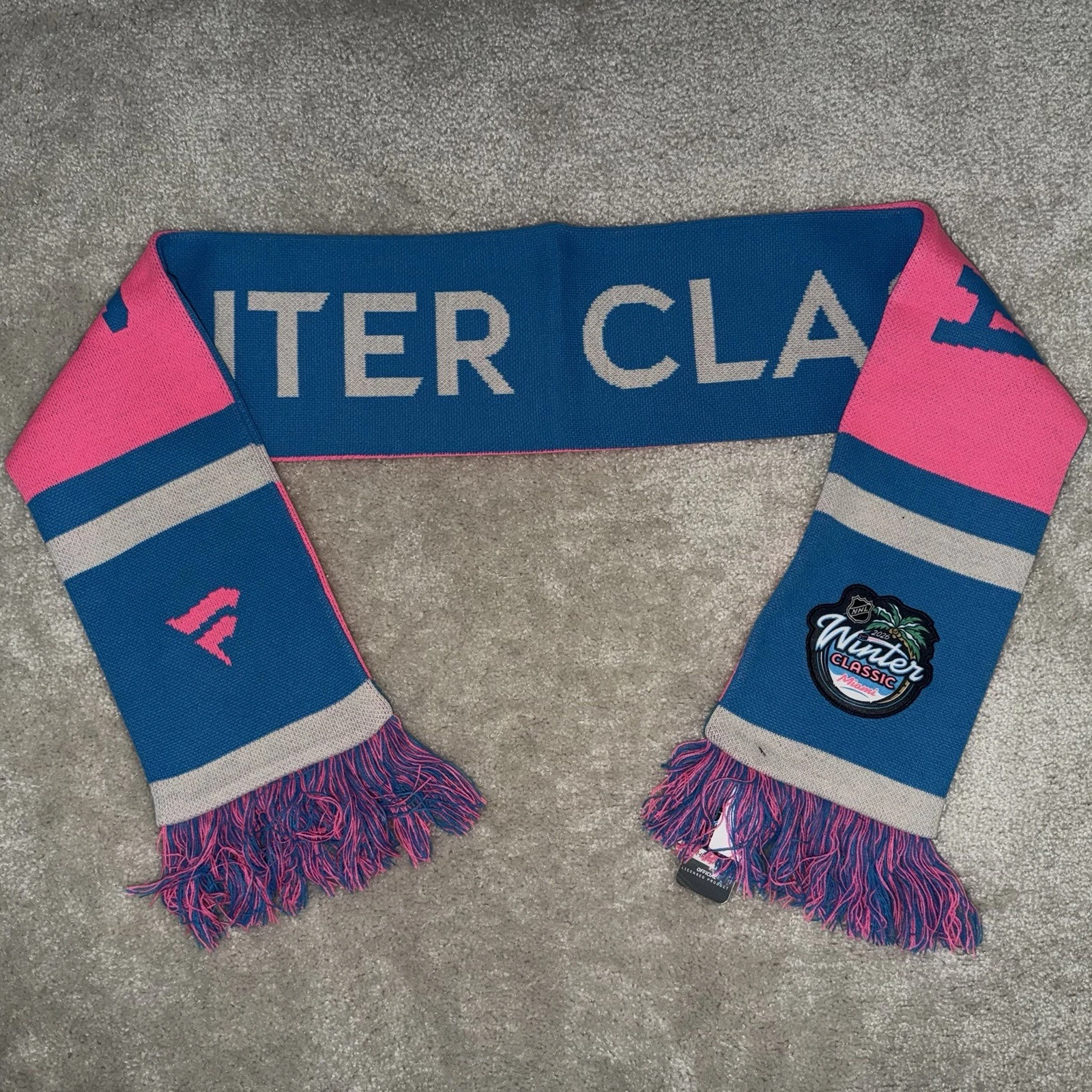 2026 NHL Winter Classic Miami Vice South Florida Scarf Stadium Rangers Panthers
