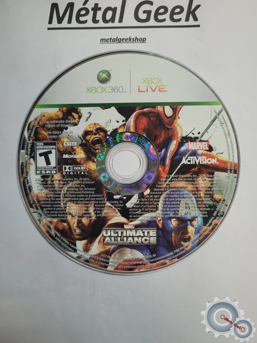 Marvel: Ultimate Alliance Microsoft Xbox 360 Video Games for sale