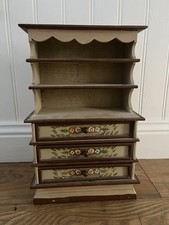 VINTAGE MINIATURE 3 draw buffet  PAINTED DRESSER  41cm TALL