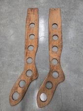 Lot Of 2 Vintage 32" Long Wood Stocking Wool Sock Dryer Stretchers Forms