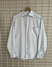 Loro Piana Light Blue Button Shirt Mens Size 15/40 or M/L Luxury Long Sleeve