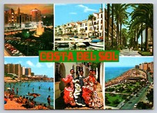 Vintage COSTA DEL SOL Spain Postcard 1983 Posted Malaga Marbella Benalmadena