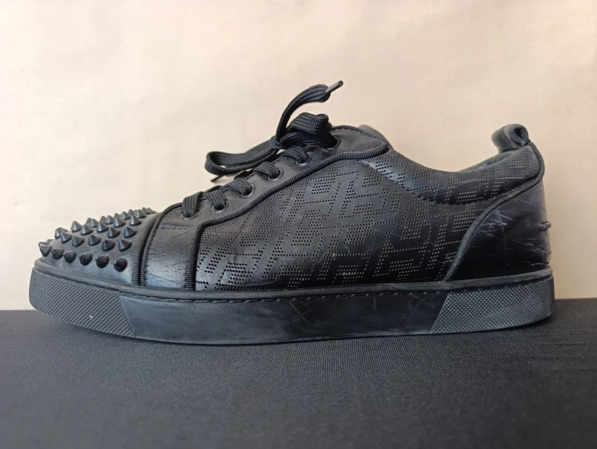 Christian Louboutin Women's Leather Upper Black Casual Shoes for