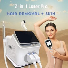 2 IN 1 808nm Diode Laser Hair Removal Nd Yag Pico Laser Tattoo Removal Machine