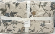 Pottery Barn Tessa Embroidered Quilt KING Blue Multi NEW