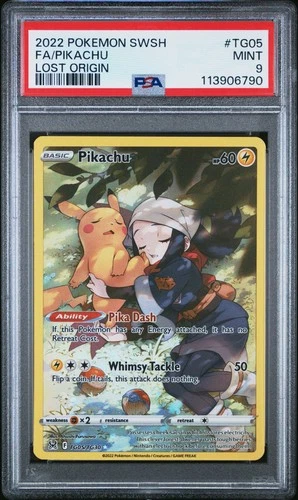Pikachu TG05/TG30 PSA 9 Lost Origin Full Art Promo Pokemon 2022