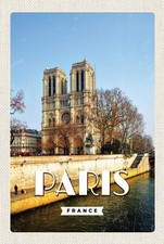 Holzschild 18x12 cm Paris Frankreich Notre-Dame Reise Bildmotiv Reisemotiv Abent