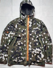 Superdry Icons Giacca Uomo Grande Mimetica Militare Cappotto Utility con Cappuccio