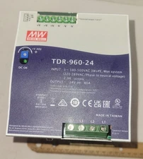 Mean Well TDR-960-24 AC-DC Industrial 3-Phase DIN Rail Power SupplyMean Well TDR