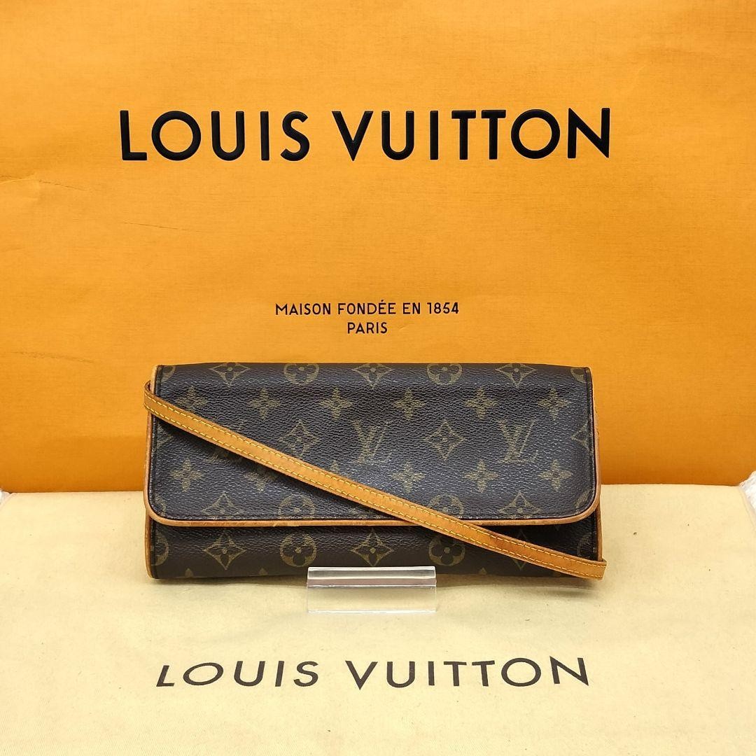 LOUIS VUITTON Monogram Pochette Twin GM Shoulder Bag in Brown M51852 Pre-Owned