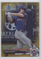 2017 Bowman Draft Chrome Gold Refractor 2/50 Quinn Brodey #BDC-24 zg6