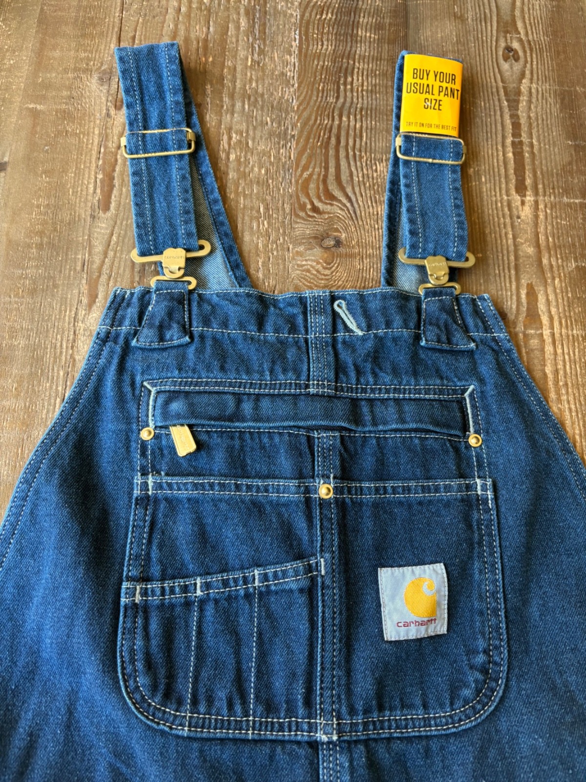 Carhartt Blue Denim Bib Overalls 34x36 Loose Fit Bibs New With Tags OR4672-M Y2K