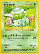 Moderate Play x 1 Bulbasaur - 44/102 - Common - Shadowless Edition Base Set - Sh
