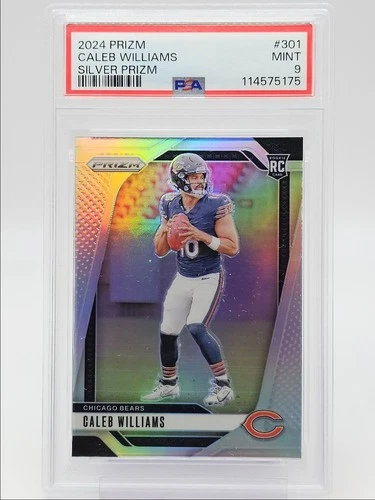 CALEB WILLIAMS 2024 PANINI PRIZM ROOKIE SILVER BEARS RC PSA 9 Q0004