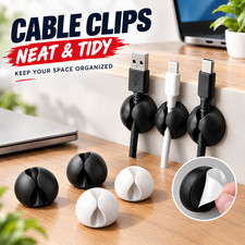 Cable Holder Clips Adhesive Cord Organizer Desk Wire Management Clips 10PCS