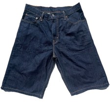 Levi's 569 Men's Blue Dark Wash Denim Shorts Pants 5-Pocket Zip Fly size 33