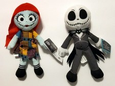 Nightmare Before Christmas 30th Anniversary Jack  Sally Mini 9" Plush Doll Set