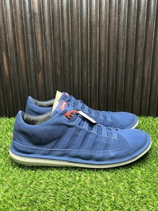 Size 9 - Camper Men\'s Beetle Blue Suede Oxford Slip On Shoes 36791 - 073 beetle Blue Boots for Men - Autumn / Winter collection  main image 2