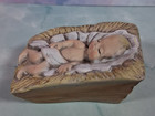 Hand Painted Ceramic Single Nativity Manger Baby Jesus Figurine — photo 4
