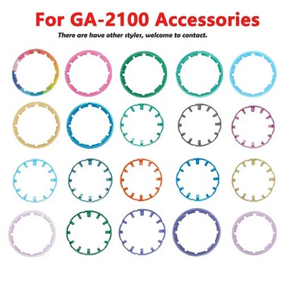Refit Watch Scale Ring for Casioak GA2100 2110 Dial Index Hour Marker Mod Silver