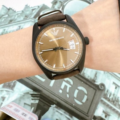Emporio Armani AR6081 Tazio Large Men's Watch With Beige Dial