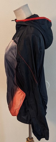 Adidas Running Adizero women sz S Windbreaker Jacket hoodie zips colorful 3078 - Picture 2 of 4