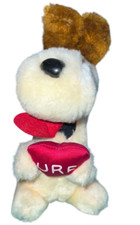 Odie Stuffed 1983 Fun Farm Valentine Plush Toy Garfield  s Dog 7  EUC