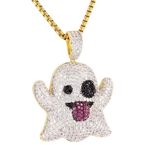 custom ghost emoji pendant