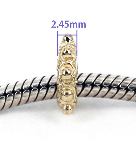 GENUINE SOLID 9CT 9K GOLD Spacer Charm BEAD For Bracelet / Necklace AU Stock - Picture 7 of 8