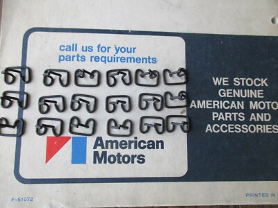AMC AMX & Javelin 18 New door and 1/4 window trim clips 1968-74 Discontinued.
