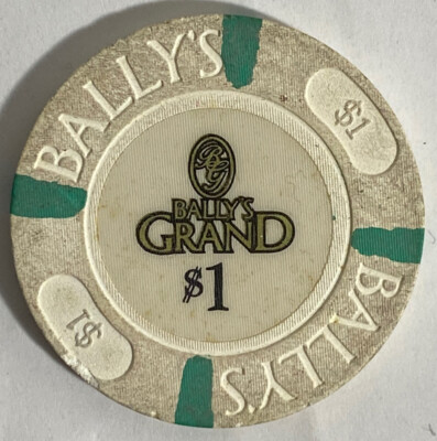 1986 BALLYS GRAND CASINO ATLANTIC CITY HARD TO FIND 1ST ISSUE $1.00 CHIP!