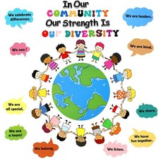 31 Pcs Bulletin Board Decoration Set Classroom Decorations Diverse Children B...