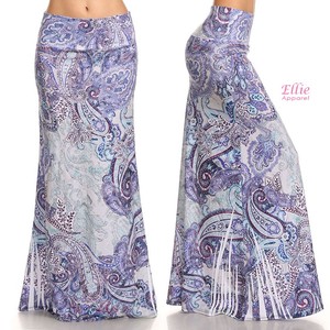 plus size purple maxi skirt