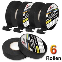 6X Auto Kabelbaum Klebeband Textilband Kfz Motorbaum Isolierband 19Mm 15M Tapes