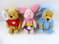 Lot of 3 Disney Store Easter Egg Piglet, Easter Bunny Pooh, Red Sweater Pooh 8"