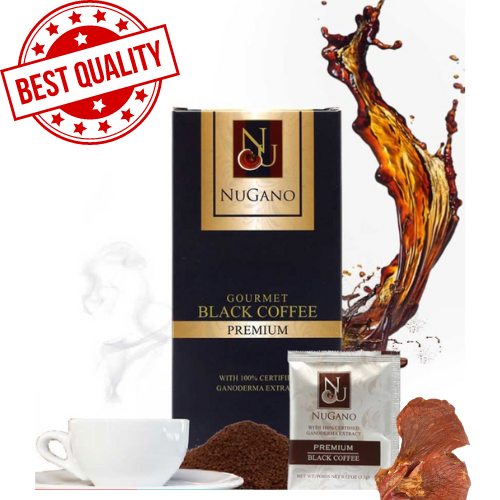 10B Nugano Black Coffee 100% Organic Ganoderma Lucidum Reishi Dark
