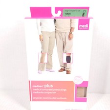 Mediven Plus 10605 20-30 V Open Toe Thigh High Stockings Silicone TopBand