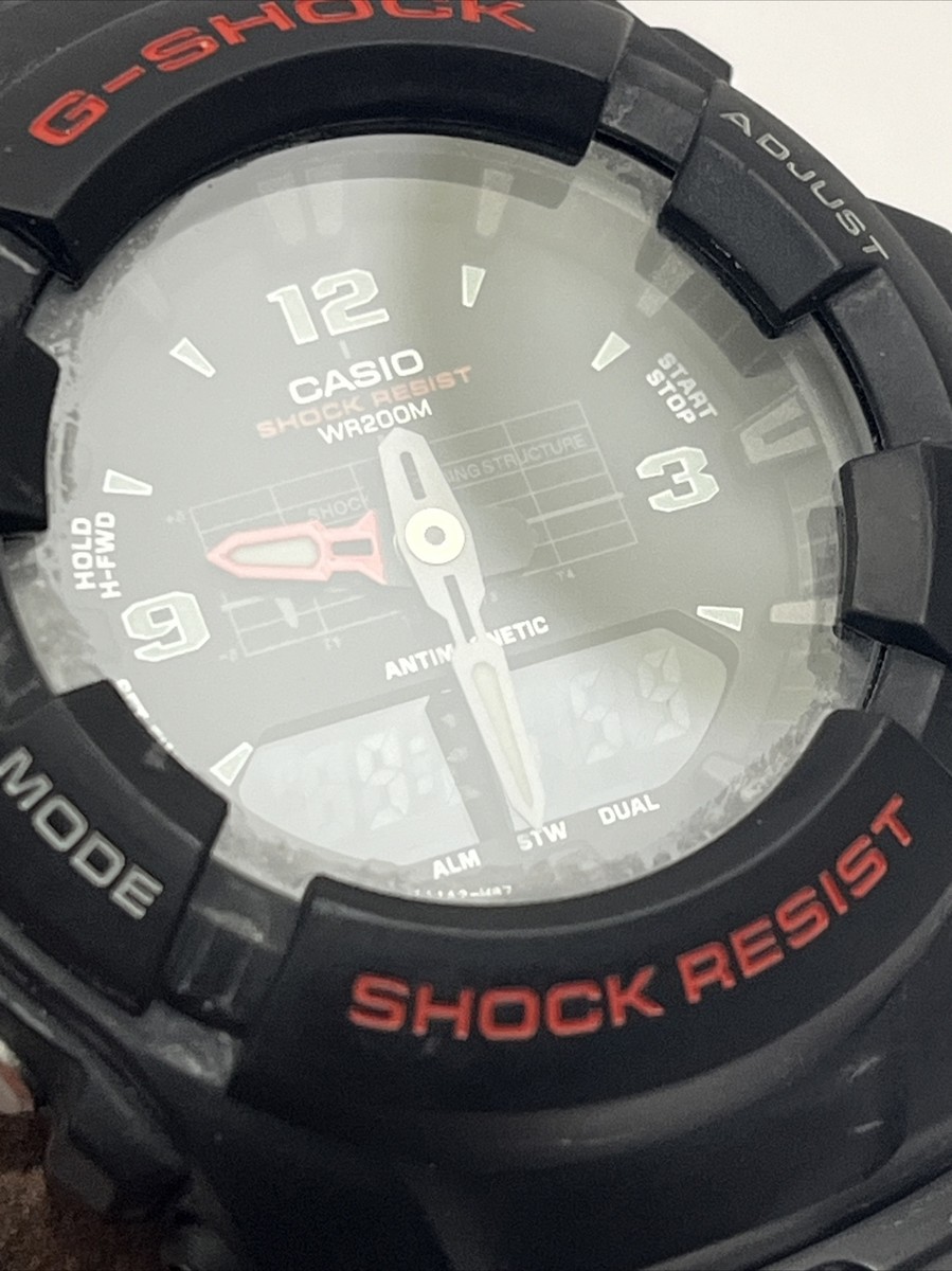 Casio Men's Watch 2327 G-shock G100 Black Resin Analog Casio Men's Watch 2327 G-shock G100 Black Resin Analog