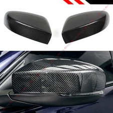 FOR 17-19 MASERATI GHIBLI QUATTROPORTE CARBON FIBER SIDE ADD ON MIRROR COVER CAP