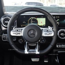 Full Leather Steering Wheel Fits Mercedes-benz Amg A 19-20 G63 C63 E63 S63