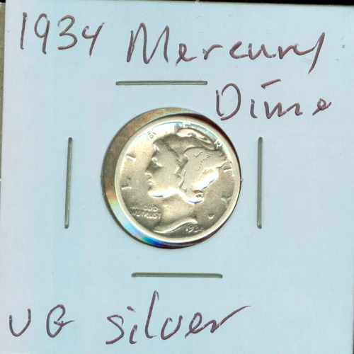 1934 Mercury Silver Dime VG